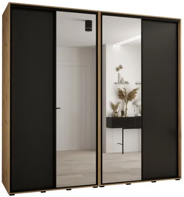 Skriňa s posuvnými dverami so zrkadlom vysoká Davos 3 250 hĺbka 60 cm