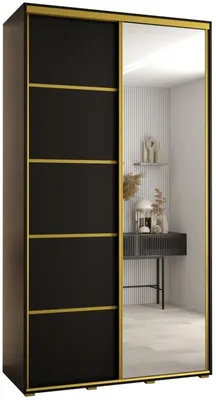 Skriňa s posuvnými dverami so zrkadlom Cannes 5 140 cm 45 cm hĺbky
