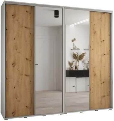 Vysoká šatní skříň s posuvnými dveřmi Davos 3 260, hloubka 45 cm, výška 235,2 cm