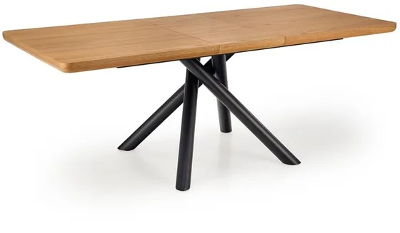 Rozkladací stôl Derrick do jedálne prírodný dub-čierny