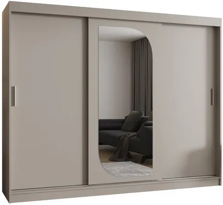 Šatní skříň s posuvnými dveřmi se zrcadlem Lucy 250 cm
