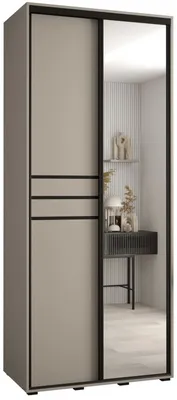 Skriňa s posuvnými dverami so zrkadlom Dakota 11 100 cm 60 cm hĺbky