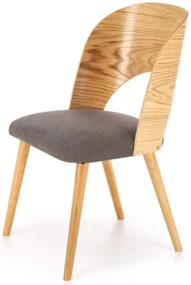Stolička CADIZ prírodný dub / popolavá