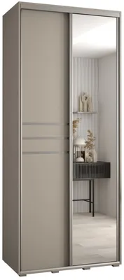 Skriňa s posuvnými dverami so zrkadlom Dakota 11 120 cm 60 cm hĺbky