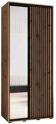 Skriňa s posuvnými dverami so zrkadlom Lanko 2 110 cm 45 cm hĺbky