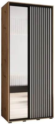 Skriňa s posuvnými dverami so zrkadlom Lanko 2 120 cm 45 cm hĺbky