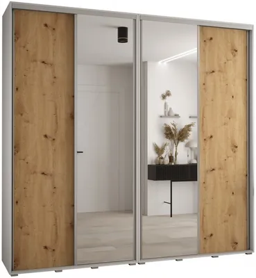 Skriňa s posuvnými dverami so zrkadlom vysoká Davos 3 250 hĺbka 45 cm