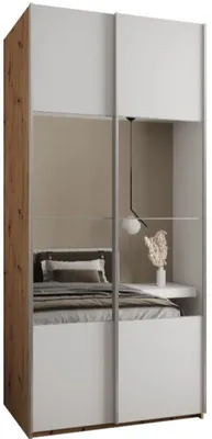 Skriňa s posuvnými dverami so zrkadlom Lux 4 120