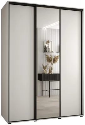 Vysoká šatní skříň s posuvnými dveřmi a zrcadlem Davos 3 170, hloubka 60 cm, výška 235,2 cm