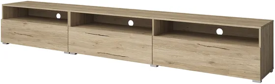 Designový TV stolek s výklopnými dvířky s možností zavěšení do obývacího pokoje Baros