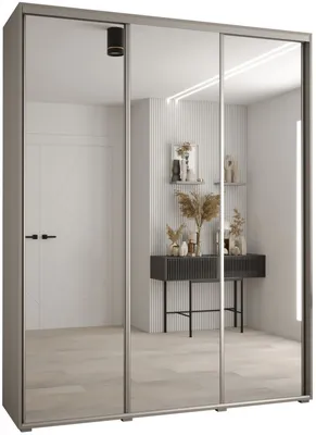 Skriňa s posuvnými dverami so zrkadlom Dakota 2 200 cm 45 cm hĺbky