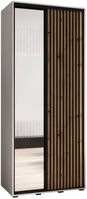 Skriňa s posuvnými dverami so zrkadlom Lanko 2 110 cm 60 cm hĺbky