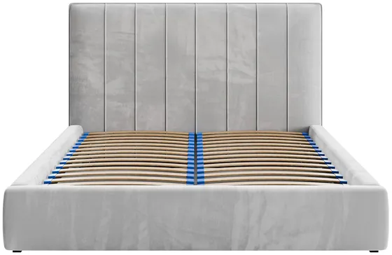 Čalúnená posteľ Temaro 160x200 s roštom a elegantným čelom postele