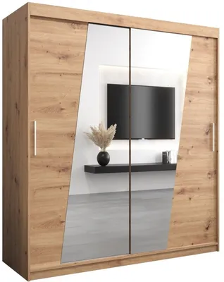 Skriňa s posuvnými dverami so zrkadlom Rhomb 180