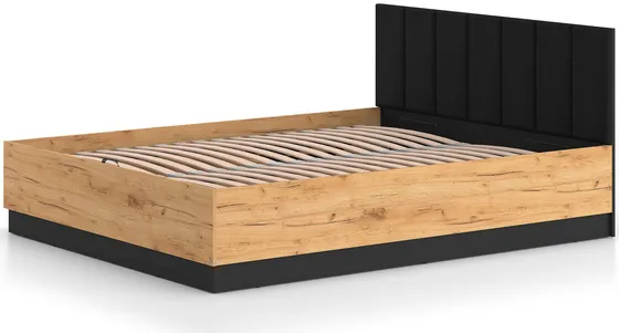 Postel se zvedacím roštem a čalouněným čelem 160x200 Urso