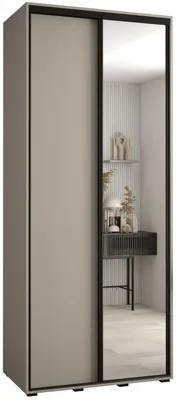 Skriňa s posuvnými dverami so zrkadlom Dakota 3 100 cm 45 cm hĺbky