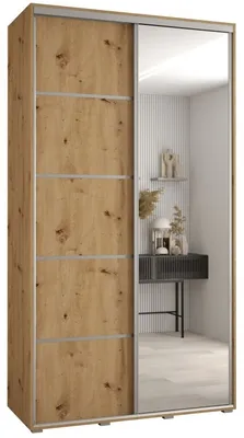 Skriňa s posuvnými dverami so zrkadlom Cannes 5 130 45 cm hĺbky