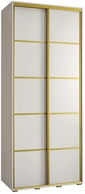 Vysoká šatní skříň s posuvnými dveřmi Davos 4 120, hloubka 45 cm, výška 235,2 cm