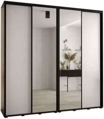 Skriňa s posuvnými dverami so zrkadlom vysoká Davos 3 240 hĺbka 45 cm