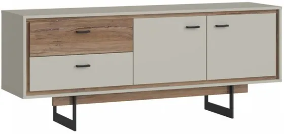 Moderný TV stolík so zásuvkami a dvierkami do obývačky Rivero
