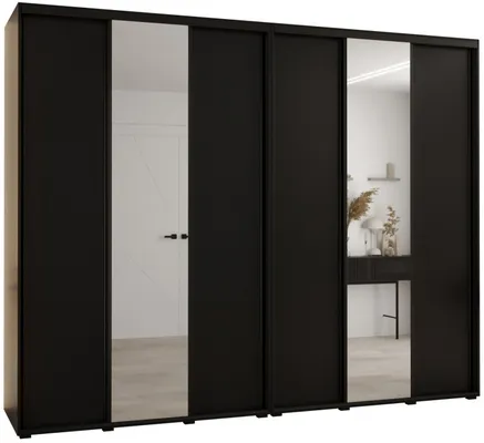 Skriňa s posuvnými dverami so zrkadlom vysoká Davos 3 300 hĺbka 60 cm