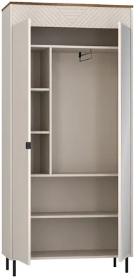 Dvoudveřová šatní skříň se zrcadlem Evo