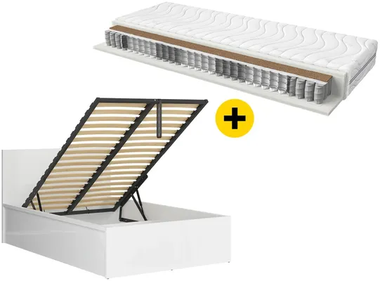 Sestava postel Tetrix 120x200 cm s roštem a matrací Ceres