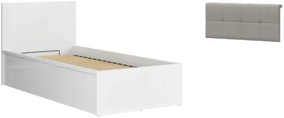 Posteľ do spálne Tetrix 90 B1 s čalúneným topperom