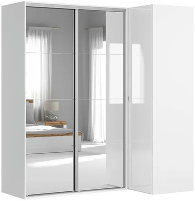Rohová šatní skříň Flex 220 cm