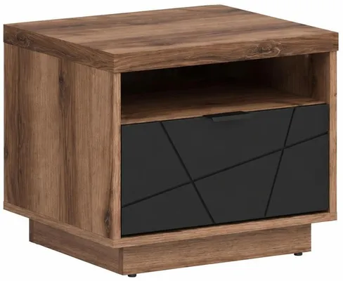 Moderný nočný stolík so zásuvkou a výklenkom pod doskou do spálne Forn