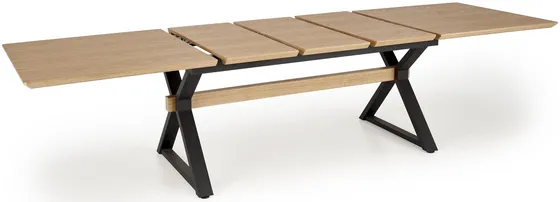 Rozkladací stôl HENRY prírodný / čierny