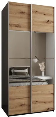 Skriňa s posuvnými dverami so zrkadlom Lux 4 110