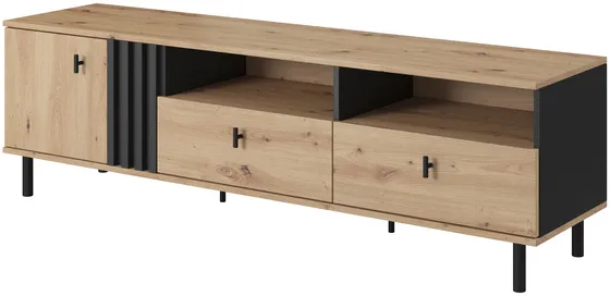 Moderný TV stolík s výklenkami do obývačky Madis