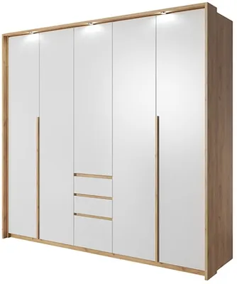 Šatní skříň s LED lištou Xelo