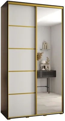 Skriňa s posuvnými dverami so zrkadlom Cannes 5 140 cm 60 cm hĺbky