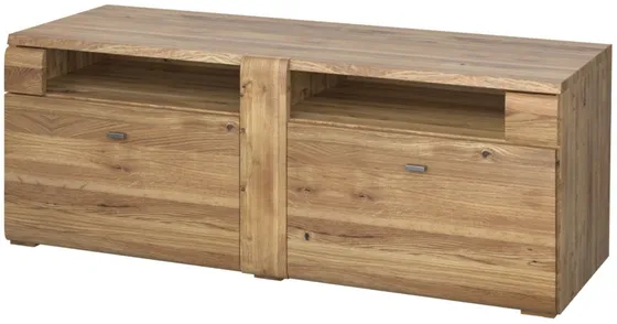 Moderný TV stolík so zásuvkami a výklenkami pod doskou do obývačky Arras