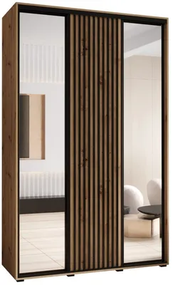 Skriňa s posuvnými dverami so zrkadlom Lanko 2 150 cm 60 cm hĺbky