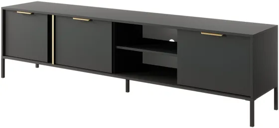Široký TV stolík s dvierkami do obývačky Lars