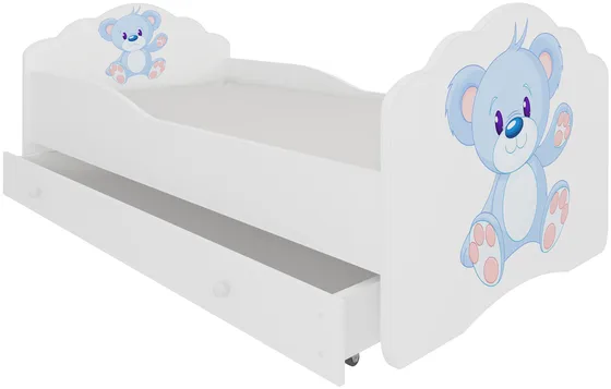 Posteľ s matracom a zásuvkou Casimo Blue Bear 160