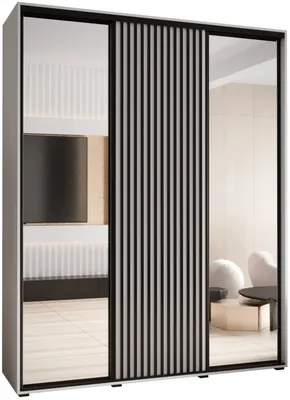 Skriňa s posuvnými dverami so zrkadlom Lanko 2 190 cm 60 cm hĺbky