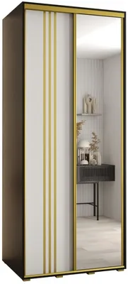 Skriňa s posuvnými dverami so zrkadlom Davos 7 100 cm 60 cm