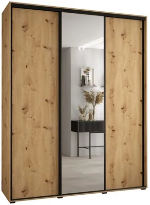Skriňa s posuvnými dverami so zrkadlom vysoká Davos 3 200 hĺbka 45 cm