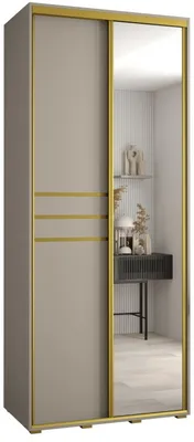 Skriňa s posuvnými dverami so zrkadlom Dakota 11 100 cm 45 cm hĺbky