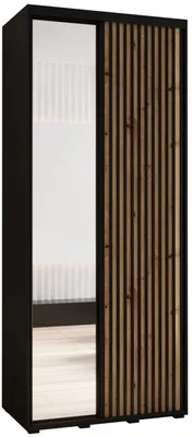 Skriňa s posuvnými dverami so zrkadlom Lanko 2 120 60 cm hĺbky
