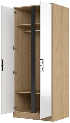 Priestranná dvojdverová skriňa so zrkadlom do obývačky Moet