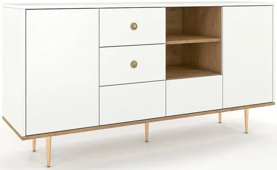 Bílá moderní komoda do obývacího pokoje Harmoni