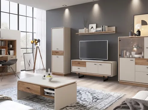 Stěna s TV v obývacím pokoji — nápady na aranžmá TV stěny