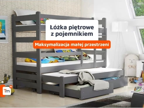 Łóżka piętrowe z pojemnikiem: jak maksymalizować przestrzeń w małym pokoju