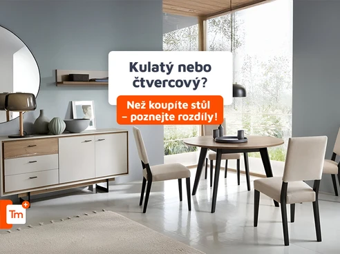 Kulatý nebo čtvercový – jaký stůl vybrat do bytu?