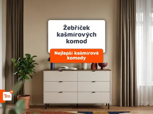 Žebříček kašmírových komod. Nejlepší kašmírové komody do obývacího pokoje